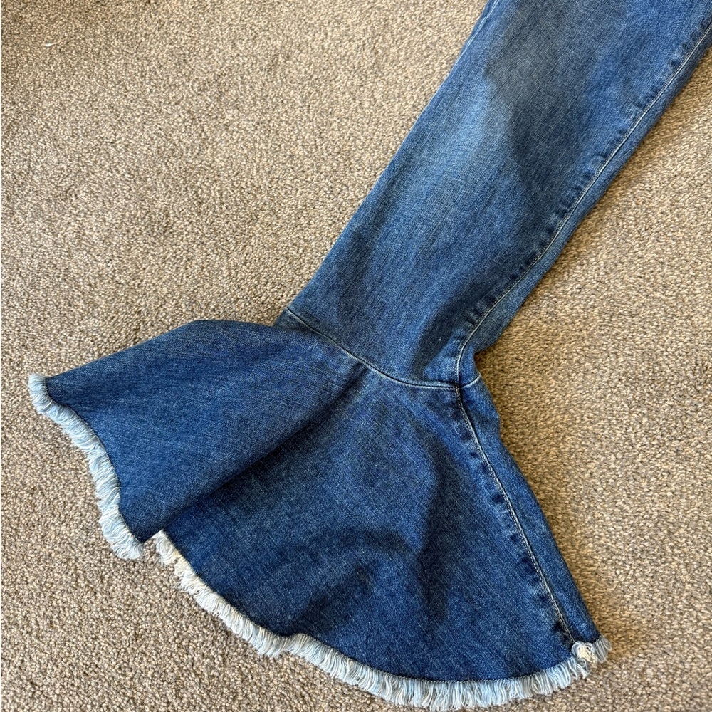 Citizens of Humanity Drew Flounce High Rise Crop Flare Jeans size 27 - Picture 8 of 10